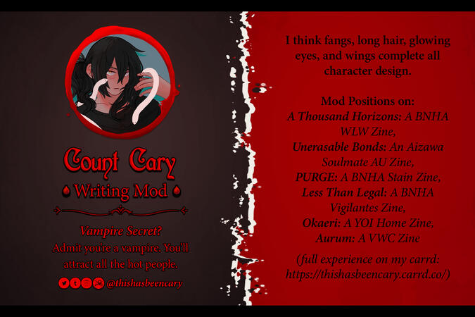 Count Cary ~ She/Her ~ Writing Mod